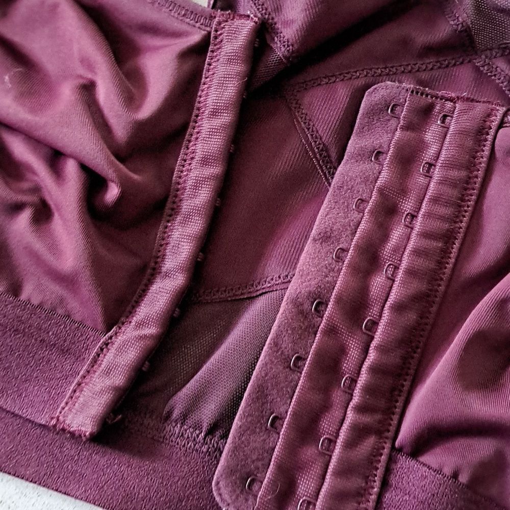 Delimira Bra X-Shaped Back Support Posture Sports Front Closure Wire Free 46DD - Picture 9 of 12